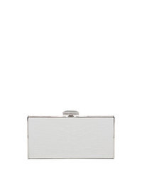 Judith Leiber East West Rectangle Clutch Bag White