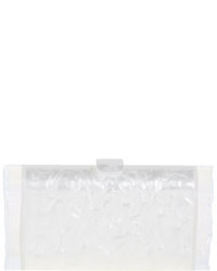 Edie Parker Lara Acrylic Backlit Clutch Bag White