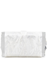 Edie Parker Lara Acrylic Ice Clutch Bag White