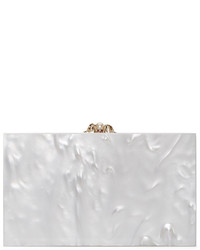 Charlotte Olympia White Pearlescent Pandora Clutch