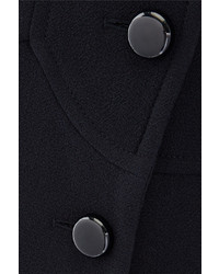 Goat Ascot Double Breasted Wool Crepe Coat