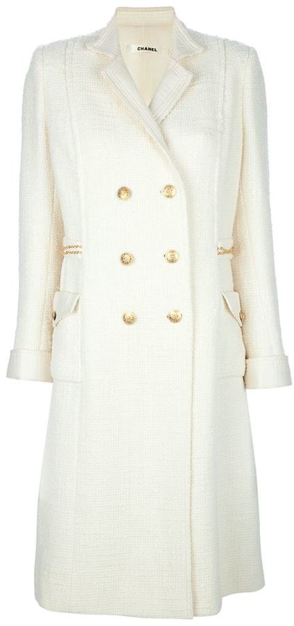 Chanel Vintage Double Breasted Coat, $4,096, farfetch.com