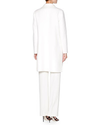 Giorgio Armani Double Face Cashmere Coat White