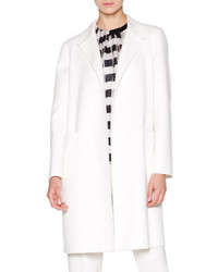 Giorgio Armani Double Face Cashmere Coat White