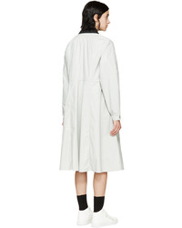 MM6 MAISON MARGIELA Pale Grey Coated Cotton Coat