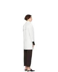 Kassl Editions White Above The Knee Coat
