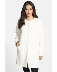 Eileen Fisher Wool Alpaca Blend Collarless Coat