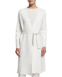 The Row Wrap Front Belted Coat Off White