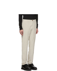 Z Zegna Off White Corduroy Long Sport Trousers