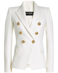 Balmain Cotton Blazer With Embossed Buttons