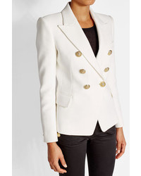 Balmain Cotton Blazer With Embossed Buttons
