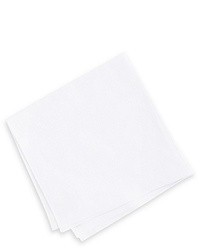 Hugo Boss Pocket Square Solid Cotton One Size White