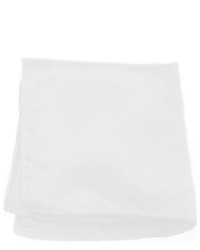 Jacob Alexander Solid Color White Pocket Square By