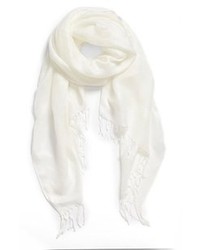 Halogen Linen Blend Scarf White One Size One Size