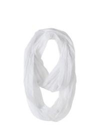 Sylvia Alexander Solid Infinity Scarf White