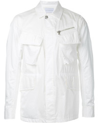 White Cotton Shirt Jacket