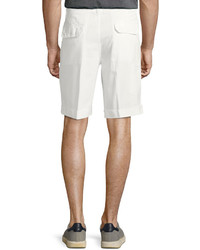 Brunello Cucinelli Flat Front Cotton Shorts