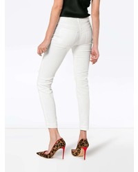Dolce & Gabbana Pretty Fit Stretch Cotton Rose Button Jeans