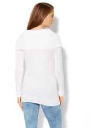Cashmere Touch Cowl Neck Tunic Sweater