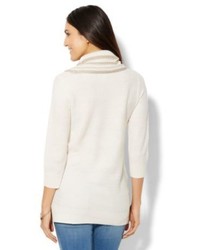 Cowl Neck Textured Sweater