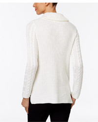 Calvin Klein Mixed Stitch Cowl Neck Sweater