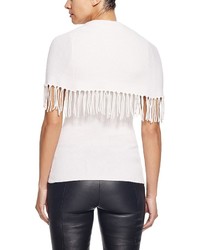 Bloomingdale's Moon Meadow Fringed Cowl Neck Sleeveless Sweater