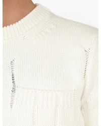 Maison Margiela 14 White Cotton Knitted Sweater