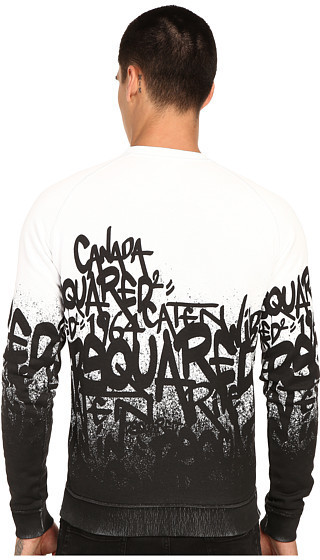 heel veel Adverteerder In dienst nemen DSQUARED2 All Over Ds2 Graffiti Sweatshirt, $495 | 6pm.com | Lookastic