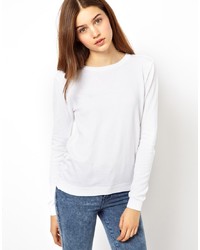 Asos Fine Knit Sweater With Crew Neck