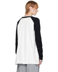 MM6 MAISON MARGIELA Black White Paneled Sweater