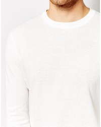 Asos Brand Crew Neck Sweater In Cotton