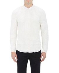 ATM Anthony Thomas Melillo Cable Knit Sweater White