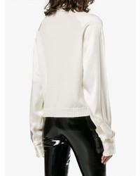 Haider Ackermann Cashmere Blend Sweater With Fabric Sleeves