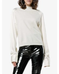 Haider Ackermann Cashmere Blend Sweater With Fabric Sleeves