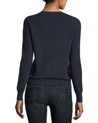 Neiman Marcus Cashmere Collection Classic Cashmere Crewneck Sweater
