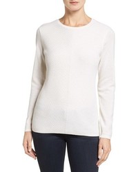 Nordstrom Collection Mitered Rib Cashmere Pullover