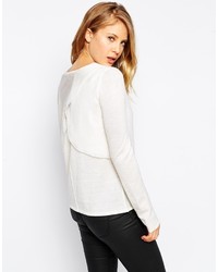 Asos Collection Sweater With Sheer Cross Back