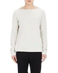 Maison Margiela Crinkled Garter Stitched Sweater White