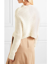 3.1 Phillip Lim Cropped Med Ribbed Cotton Sweater