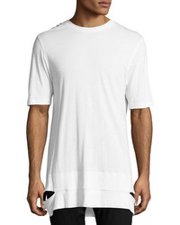 Helmut Lang Cut Hem Long Line T Shirt