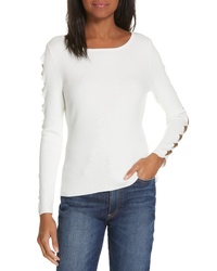 Milly Cutout Sleeve Sweater