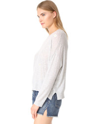 Sundry Daisy Patches Crew Neck Sweater