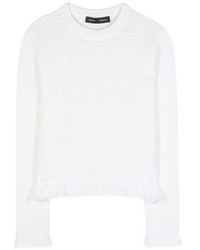Proenza Schouler Frayed Wool And Cotton Blend Sweater