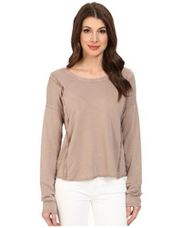 Mod-o-doc French Terry Seamed Raw Edge Pullover