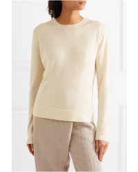 The Row Ghent Cashmere And Silk Blend Sweater Ivory
