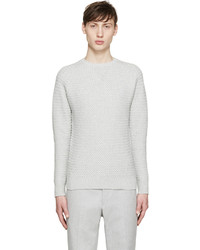 Carven Grey Textured Knit Sweater