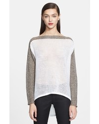 Helmut Lang Linen Sweater Soft White Petite