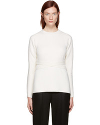 Proenza Schouler Ivory Belted Sweater