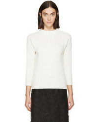 Nina Ricci Ivory Buttoned Sweater