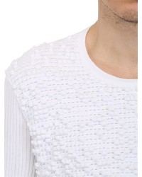 Jil Sander Raised Cotton Waffle Knit Sweater